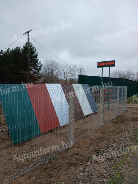 Saját gyártású trapézlemez egyedi méretben, T-8, T-18, T-35, T-45 típusokban