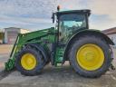 John Deere 6215R TLS,  AUTOQUAD PLUS ECO váltós! + Gyári homlokrakodó