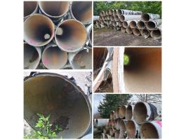 711 x 8 mm falvastagságú bontott acélcső (cementpermet a belső felén)