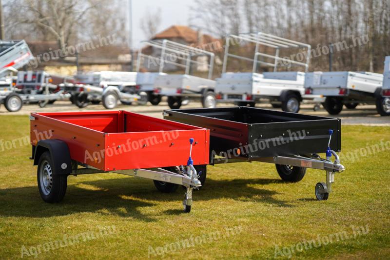 Új színes utánfutó (2x1m - 750kg) most bruttó 409.000 Ft helyett 379.000 Ft