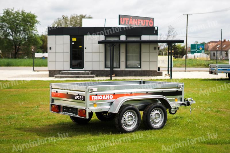 Új 2 tengelyes utánfutó (233x132cm) most 599.000 Ft helyett bruttó 549.000 Ft