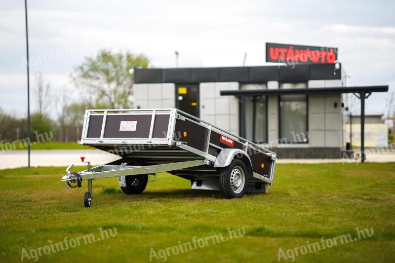 Új billenős - fa oldalfalas utánfutó (250x132cm) most 539.000 Ft helyett 489.000 Ft