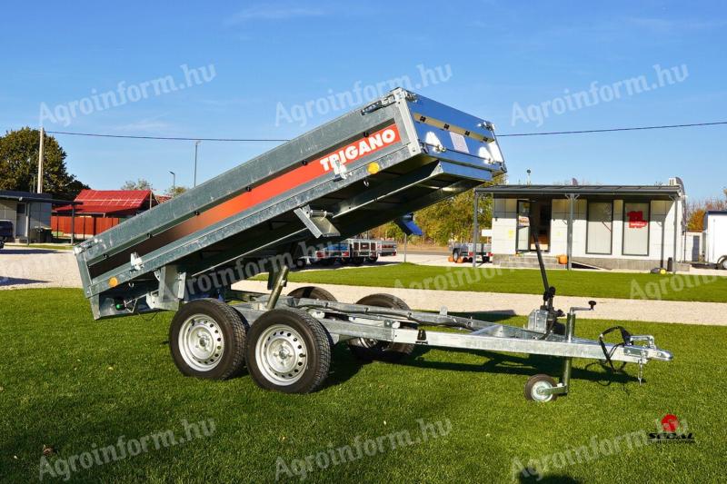 Új billenős - kézi pumpás - alsókerekes utánfutó (253x147cm -750kg) most 1.290.000 Ft helyett bruttó 1.159.000 Ft