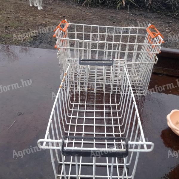 4 db fagyasztóláda fém drótkosár műanyag fogantyúkkal Kiskunfélegyházán