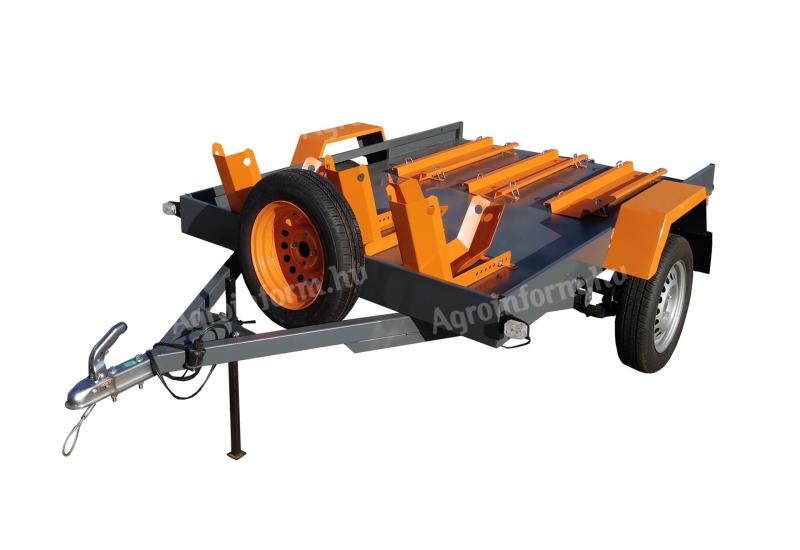 Új 3 állásos motorszállító utánfutó eladó - 150x220 cm! (Utánfutók több méretben készletről!)