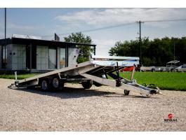 Új billenős - rámpás autószállító utánfutó (4x2m - 2500kg) akciósan bruttó 1.790.000 Ft