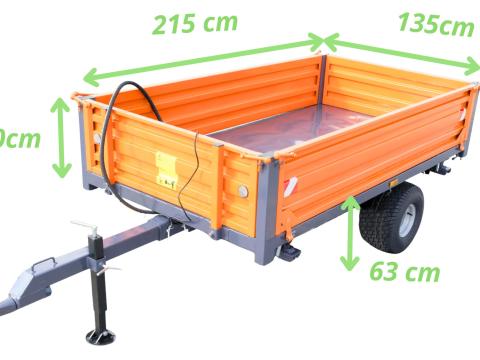 Pótkocsi 1,5T 135x215x40 Geograss