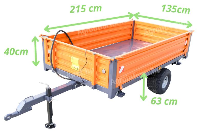 Pótkocsi 1,5T 135x215x40 Geograss
