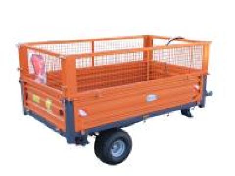 Pótkocsi 1,5 tonnás, 3 irányban billenthető, 135x240x40 magasítóval Geograss