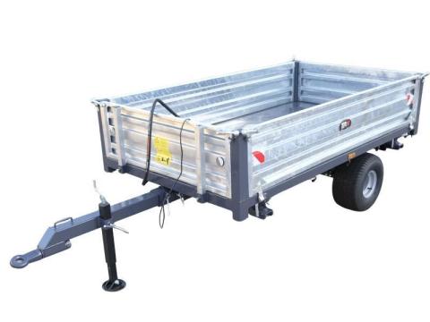 1,5 tonnás, 3 irányban billenthető TRX pótkocsi 135x240x40 cm