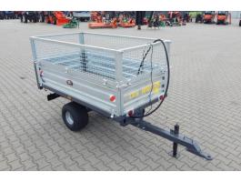 Pótkocsi 1,5 tonnás, 135x240x40 cm magasítóval, TRX