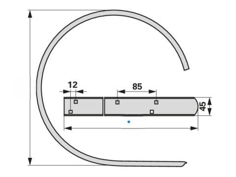 Welger AP-12 bálázó lehúzó lemez Welger AP-12 bálázó lehúzó lemez