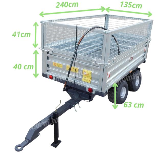 Pótkocsi 2.5T magasítóval TRX