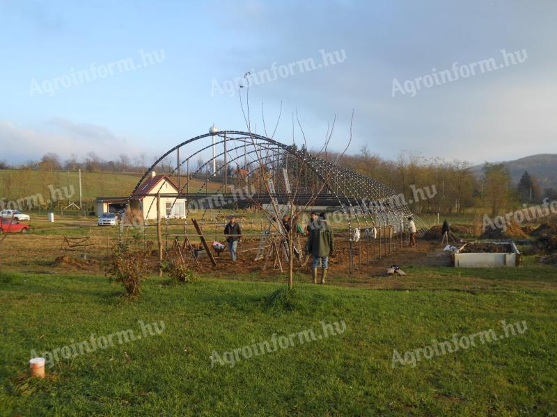 Fóliasátor,  egyenesfalú