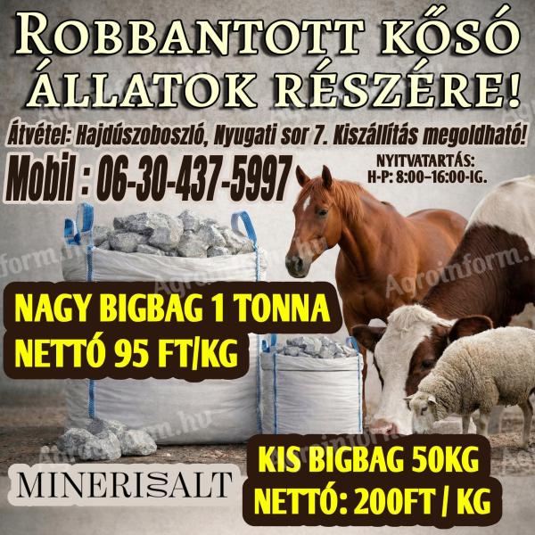 Robbantott kősó eladó