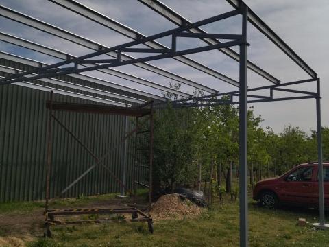 Csarnokváz, csarnok, garázs, műhely, gépszín, géptároló, fémszerkezet