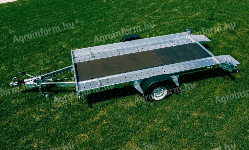 Új autószállító utánfutó (350x180cm - 1800kg) most 1.299.000 Ft helyett bruttó 1.199.000 Ft