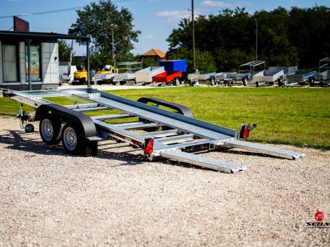 Új autószállító utánfutó (4x2m - 2000kg) most 1.599.000 Ft helyett bruttó 1.499.000 Ft
