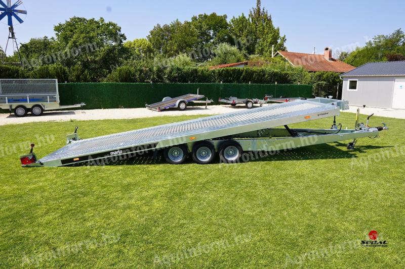 Új billenős autószállító utánfutó (570x209cm - 3500kg) most 3.499.000 Ft helyett bruttó 3.190.000 Ft