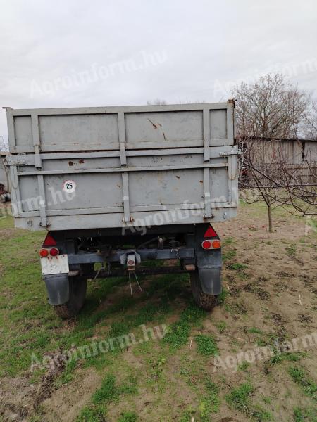 6,5 tonnás billenős pótkocsi műszakival, magasítóval eladó