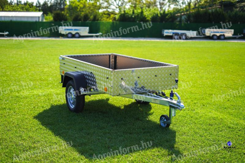 Új alumínium oldalfalas utánfutó (202x106cm) most 409.000 Ft helyett bruttó 379.000 Ft
