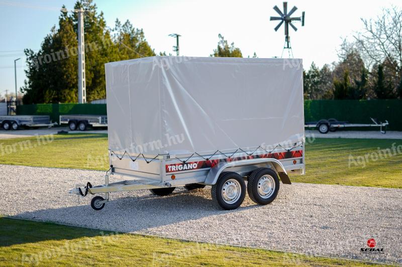 Új 2 tengelyes utánfutó (265x150cm) ponyva szettel - akciósan bruttó 848.000 Ft