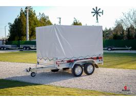 Új 2 tengelyes utánfutó (265x150cm) ponyva szettel - akciósan bruttó 848.000 Ft