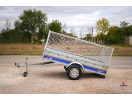 Új billenős utánfutó (250x135cm) rácsos magasítóval akciósan bruttó 658.000 Ft