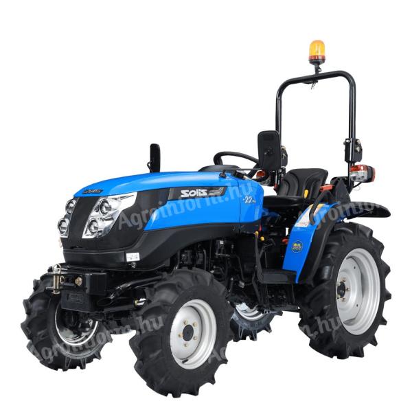 Solis 22 traktor szervóval szezon előtti akcióban
