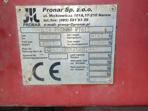 Pronár PT 612 jó állapotú billenős pótkocsi eladó Pronár PT 612 jó állapotú billenős pótkocsi eladó