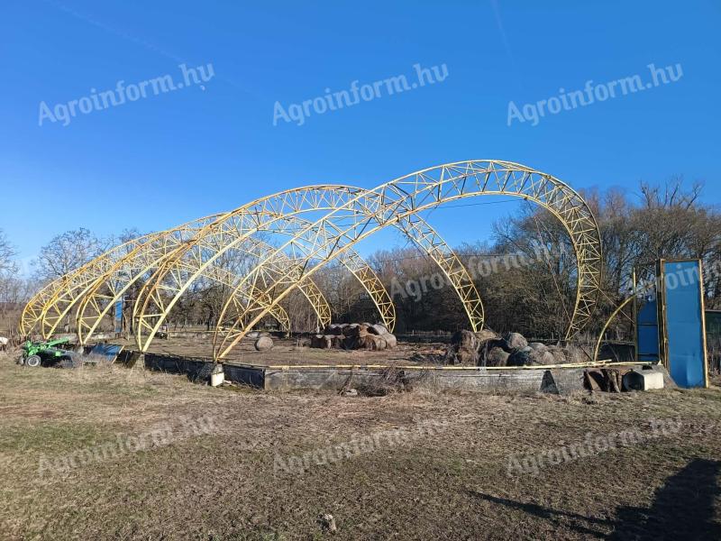Majoros-féle íves csarnokszerkezet,  rácsos csarnokváz,  vasváz,  csarnok
