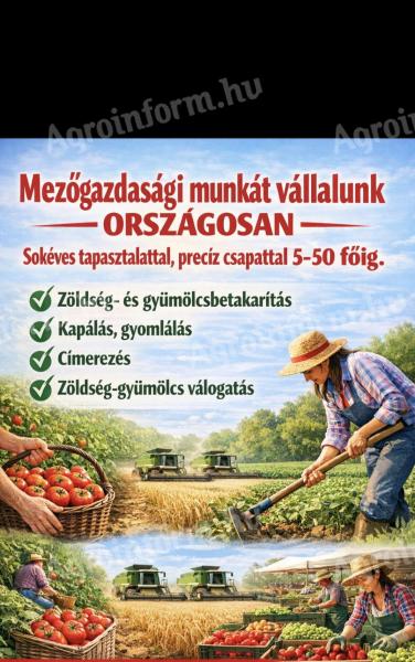 Mezőgazdasági munkát vállalunk