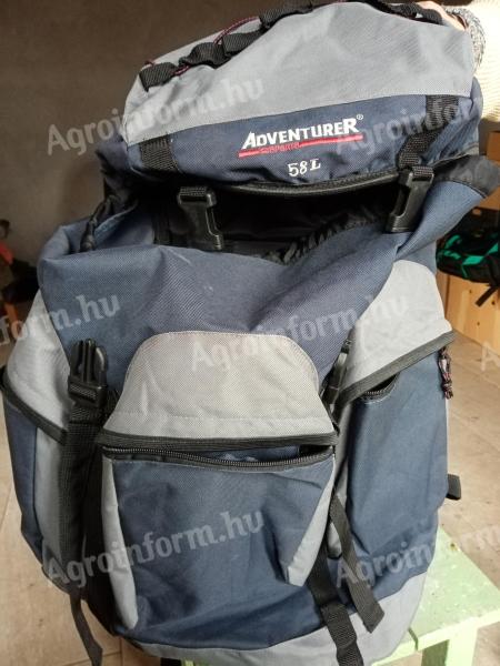 ADVENTURER 58 l-es szürke-sötétkék hátizsák, túrazsák eladó