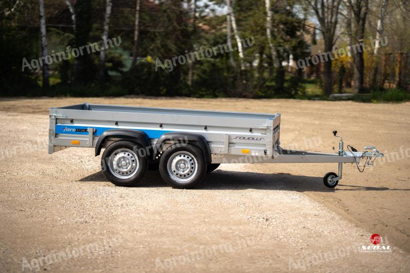 Új 2 tengelyes utánfutó (263x150cm - 750kg) akciósan bruttó 645.000 Ft