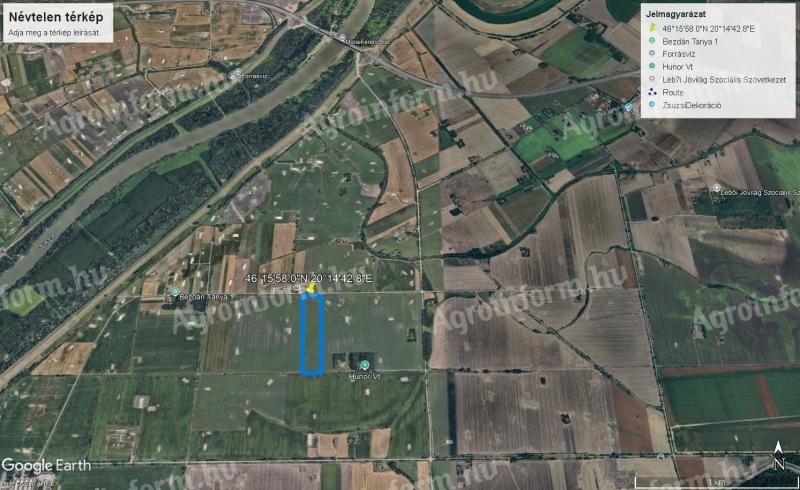 Föld eladó Szeged Tápairéten, 4,3 ha, 93,99 AK