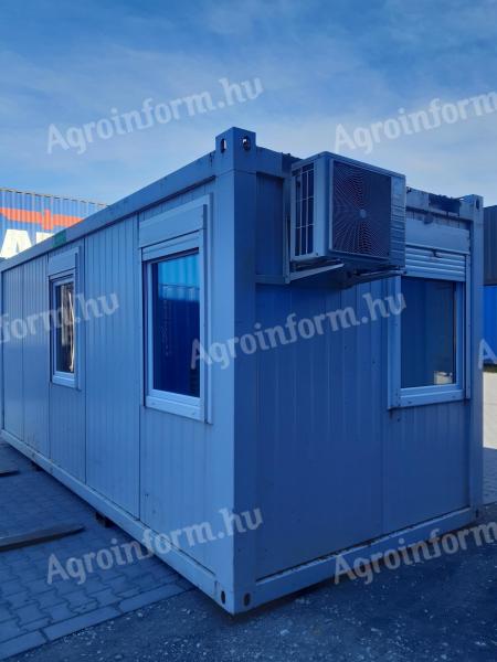 Használt irodakonténer klímával és szaniterhelyiséggel