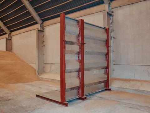 Nagy teherbírású mobil válaszfal gabonatároláshoz – ipari minőség,  gyors telepítés