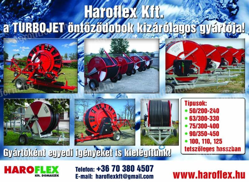 Öntöződob a gyártótól:TURBOJET 125/600, 110/600, 100/550, 90/450,75/400,63/330,50/240