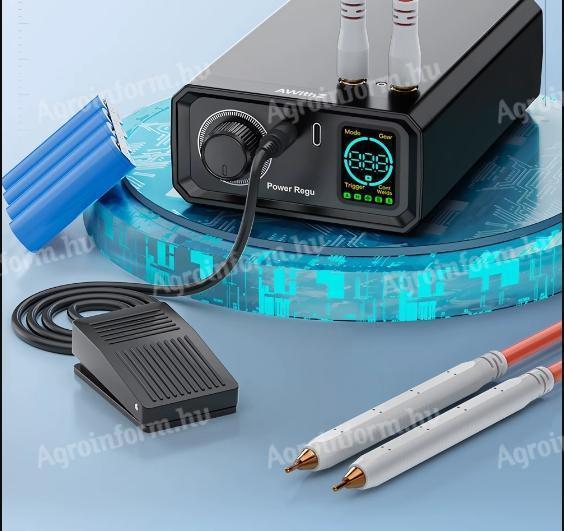 Ponthegesztő digitális készülék, asztali, mobil kivitel Li-akkupackok javításához