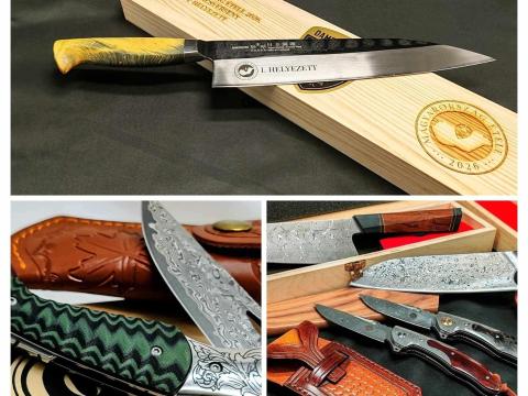 Damaszkuszi acél kések, bicskák