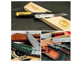 Damaszkuszi acél kések,  bicskák