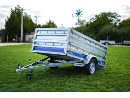 Új billenős utánfutó (250x132cm) - dupla oldalfal magasítóval - akciósan bruttó 598.000 Ft