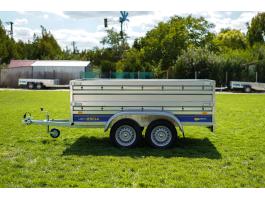 Új 2 tengelyes utánfutó (250x135cm) - dupla oldalfal magastóval - akciósan bruttó 718.000 Ft