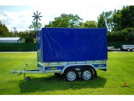 Új 2 tengelyes utánfutó (250x135cm) utánfutó - ponyva szettel - akciósan bruttó 768.000 Ft