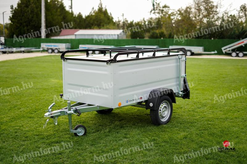 Új dobozos utánfutó (202x107x70cm) most 719.000 Ft helyett bruttó 679.000 Ft