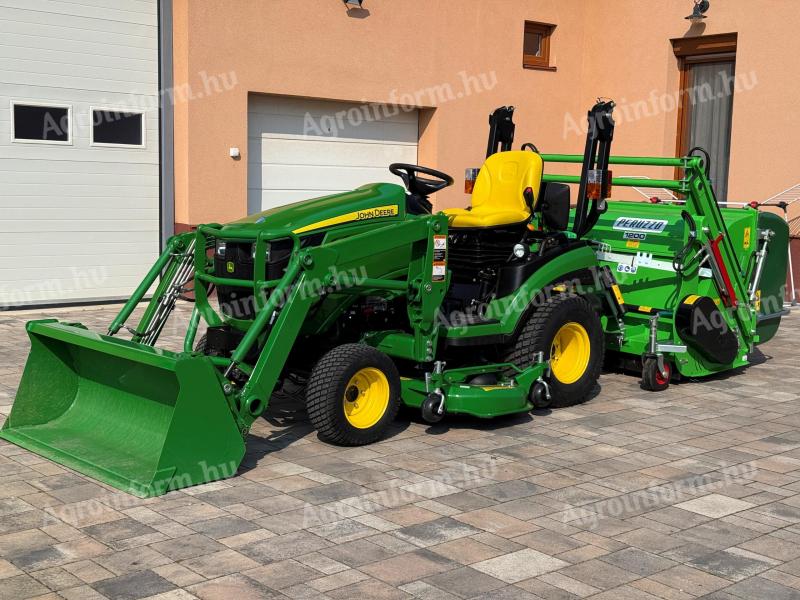 ÚJ John Deere 1026R kompakt traktor 120R homlokrakodóval mulcsozóval