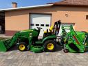 ÚJ John Deere 1026R kompakt traktor 120R homlokrakodóval mulcsozóval