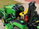ÚJ John Deere 1026R kompakt traktor 120R homlokrakodóval mulcsozóval