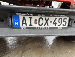 Furrier B18 forgózsámolyos 2-tengelyes mezőgazdasági pótkocsi,  jobb-bal billenthető