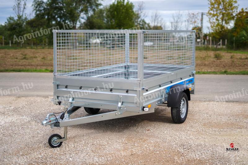 Új utánfutó (263x150cm) rácsos magasítóval most 798.000 Ft helyett bruttó 758.000 Ft